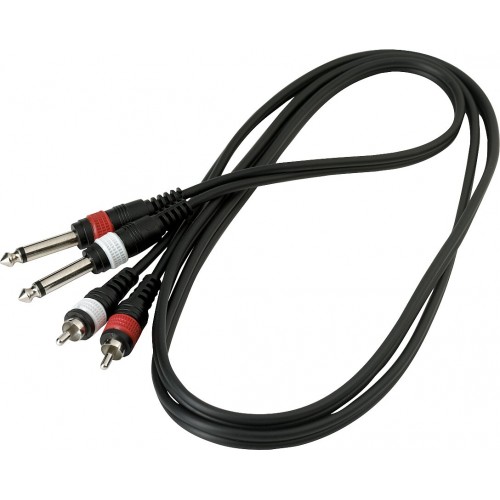 Інсертний кабель ROCKCABLE RCL20932 D4 Patch Cable - 2 x RCA to 2 x TS Jack (1.5m)
