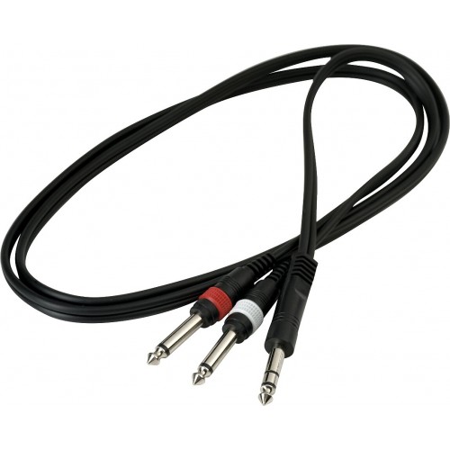 Інсертний кабель ROCKCABLE RCL20922 D4 Patch Cable - TRS Jack to 2 x TS Jack (1.5m)