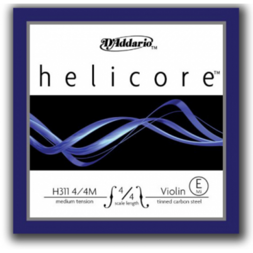 D'ADDARIO HELICORE VIOLIN SINGLE E STRING 4/4 Scale Medium Tension
