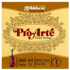 D'ADDARIO PRO-ARTÉ VIOLIN SINGLE E STRING 4/4 Scale Medium Tension