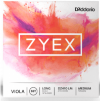 D'ADDARIO ZYEX VIOLA STRING SET (Long Scale, Medium Tension)