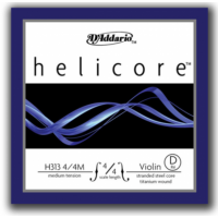 D'ADDARIO HELICORE VIOLIN SINGLE D STRING 4/4 Scale Medium Tension
