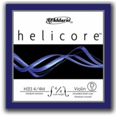 D'ADDARIO HELICORE VIOLIN SINGLE D STRING 4/4 Scale Medium Tension