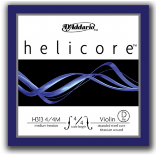 D'ADDARIO HELICORE VIOLIN SINGLE D STRING 4/4 Scale Medium Tension