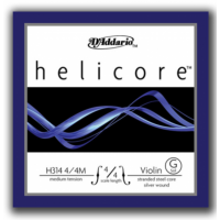 D'ADDARIO HELICORE VIOLIN SINGLE G STRING 4/4 Scale Medium Tension