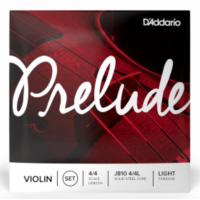 D'ADDARIO PRELUDE VIOLIN STRING SET 4/4 Scale Light Tension