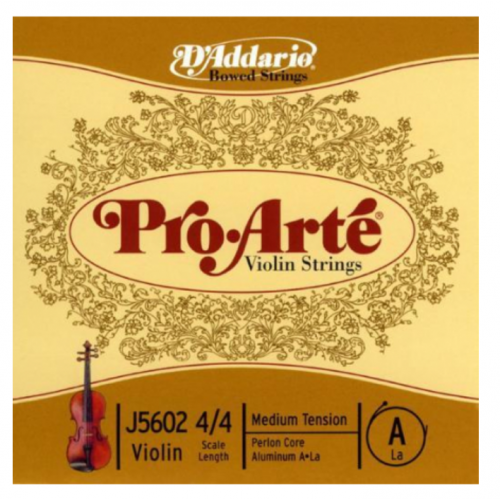 D'ADDARIO PRO-ARTÉ VIOLIN SINGLE A STRING 4/4 Scale Medium Tension