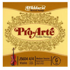 D'ADDARIO PRO-ARTÉ VIOLIN SINGLE G STRING 4/4 Scale Medium Tension