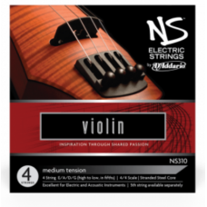 D'ADDARIO NS ELECTRIC VIOLIN STRING SET 4/4 Scale Medium Tension