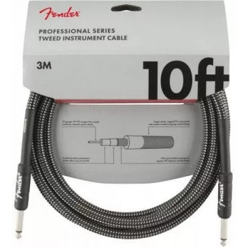 FENDER CABLE PROFESSIONAL SERIES 10' GREY TWEED