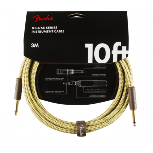 FENDER CABLE DELUXE SERIES 10' TWEED