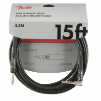 FENDER CABLE PROFESSIONAL SERIES ANGLED 15' BLACK
