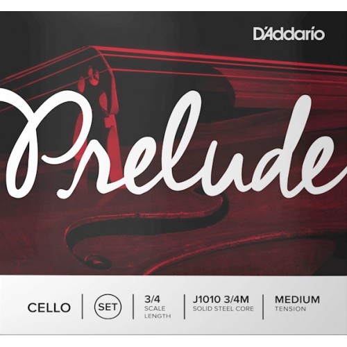 D'ADDARIO PRELUDE CELLO STRING SET 3/4 Scale Medium Tension