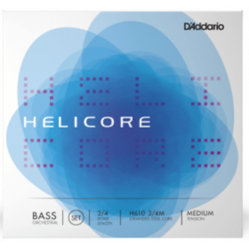 D'ADDARIO HELICORE ORCHESTRAL BASS STRING SET 3/4 Scale Medium Tension
