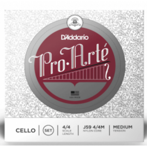 D'ADDARIO PRO-ARTÉ CELLO STRING SET 4/4 Scale Medium Tension