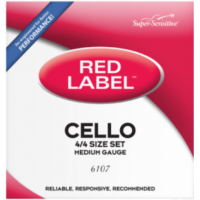 D'ADDARIO Super Sensitive 6107 Red Label Cello String Set - 4/4 Size