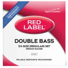 D'ADDARIO Super Sensitive 8107 Red Label Double Bass String Set - 3/4 Size