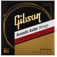GIBSON SAG-CBRW13 COATED 80/20 BRONZE ACOUSTIC GUITAR STRINGS MEDIUM
