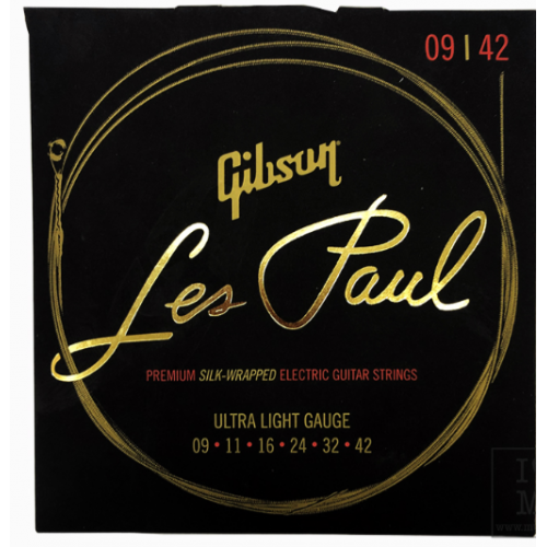 GIBSON SEG-LES LES PAUL PREMIUM ELECTRIC GUITAR STRINGS 9-42 ULTRA-LIGHT