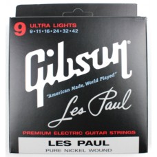 GIBSON SEG-LP9 LES PAUL PURE NICKEL WOUND .009-.042 GIBSON SEG-LP9 LES PAUL PURE NICKEL WOUND .009-.042