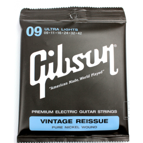 GIBSON SEG-VR9 VINTAGE RE-ISSUE PURE NICKEL WOUND .009-.042