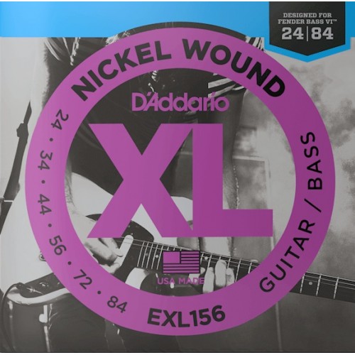 D'ADDARIO EXL156 XL NICKEL WOUND FENDER BASS VI (24-84)
