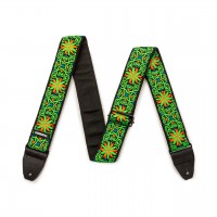 DUNLOP JIMI HENDRIX BLACKLIGHT FILLMORE GREEN STRAP