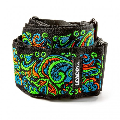 DUNLOP JIMI HENDRIX BLACKLIGHT LOVE DROPS BLUE STRAP