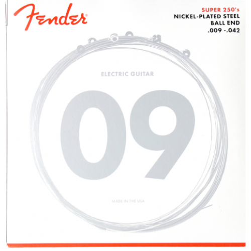 FENDER 250L NICKEL-PLATED STEEL GUITAR STRINGS 9-42