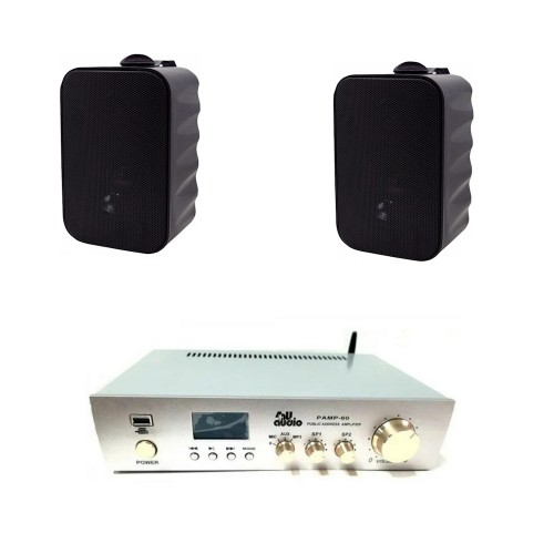 4all Audio SET 2xWALL 420E Black 1xPAMP-60-BT
