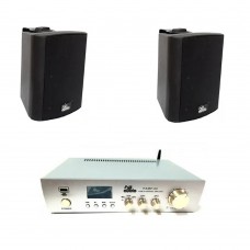 4all Audio SET 2xWALL 420 IP Black 1xPAMP-60-BT