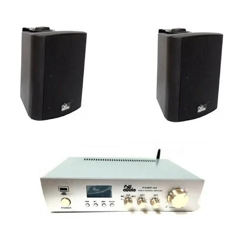 4all Audio SET 2xWALL 420 IP Black 1xPAMP-60-BT