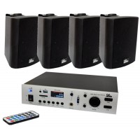 4all Audio SET 4xWALL 420 Black 1xPAMP-100-2z
