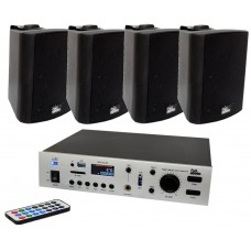 4all Audio SET 4xWALL 420 Black 1xPAMP-100-2z