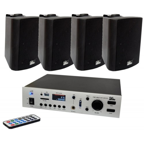 4all Audio SET 4xWALL 420 Black 1xPAMP-100-2z 4all Audio SET 4xWALL 420 Black 1xPAMP-100-2z