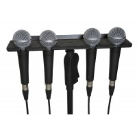 GATOR FRAMEWORKS GFW-MIC-4TRAY Multi Mic Holder Four (4) Mics