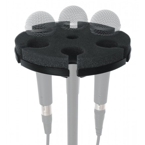 GATOR FRAMEWORKS GFW-MIC-6TRAY Multi Microphone Tray Holds 6 Microphones