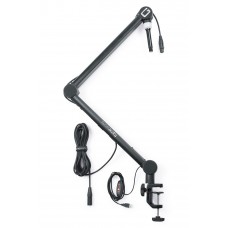 GATOR FRAMEWORKS GFWMICBCBM4000 Professional Desktop Mic Boom Stand with Led Light