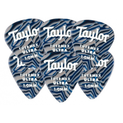 TAYLOR GUITARS 351 THERMEX ULTRA PICKS 1.0 MM BLUE SWIRL 6 PACK