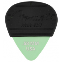 FENDER MOJO GRIP DURA-TONE 0.58 DELRIN PICKS - 3 PACK SURF GREEN