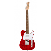 SQUIER AFFINITY SERIES TELECASTER FLAME MAPLE TOP CRIMSON RED TRANSPARENT