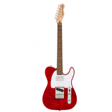 SQUIER AFFINITY SERIES TELECASTER FLAME MAPLE TOP CRIMSON RED TRANSPARENT