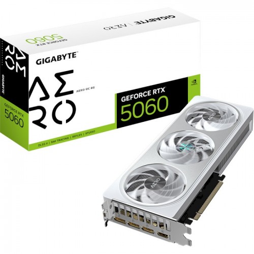 GeForce RTX 5060, Gigabyte, AERO OC, 8Gb GDDR7 (GV-N5060AERO OC-8GD)