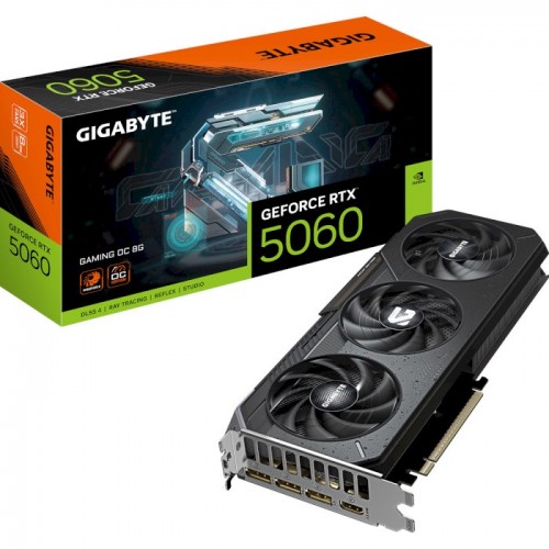 GeForce RTX 5060, Gigabyte, GAMING OC, 8Gb GDDR7 (GV-N5060GAMING OC-8GD)