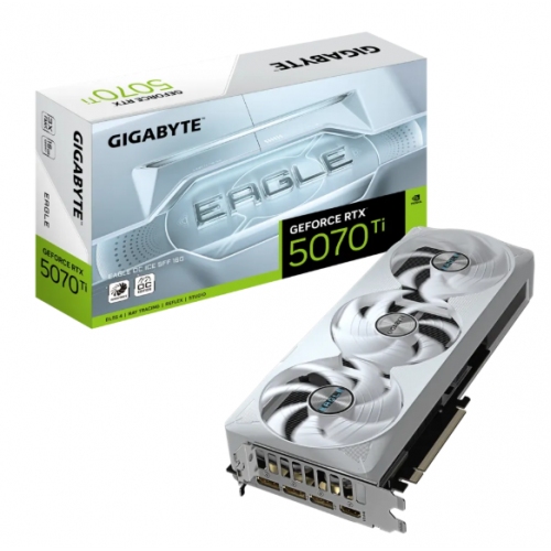 GeForce RTX 5070 Ti, Gigabyte, EAGLE OC ICE SFF, 16Gb GDDR7 (GV-N507TEAGLEOC ICE-16GD)