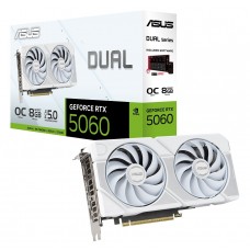 GeForce RTX 5060, Asus, DUAL OC (White Edition), 8Gb GDDR7 (DUAL-RTX5060-O8G-WHITE)