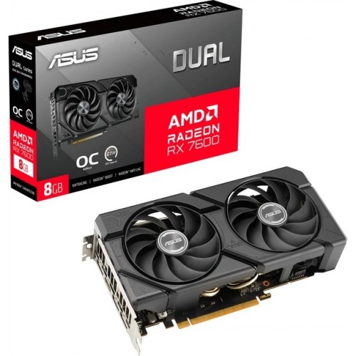 Radeon RX 7600, Asus, DUAL EVO OC, 8Gb GDDR6 (DUAL-RX7600-O8G-EVO)