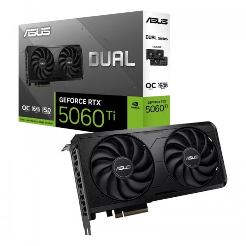 GeForce RTX 5060 Ti, ASUS, DUAL EVO OC, 16Gb GDDR7 (DUAL-RTX5060TI-O16G-EVO)