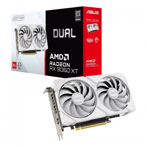 Radeon RX 9060 XT, Asus, DUAL (White Edition), 16Gb GDDR6 (DUAL-RX9060XT-16G-WHITE)