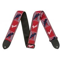 FENDER STRAP 2" MONOGRAMMED RED WHITE BLUE